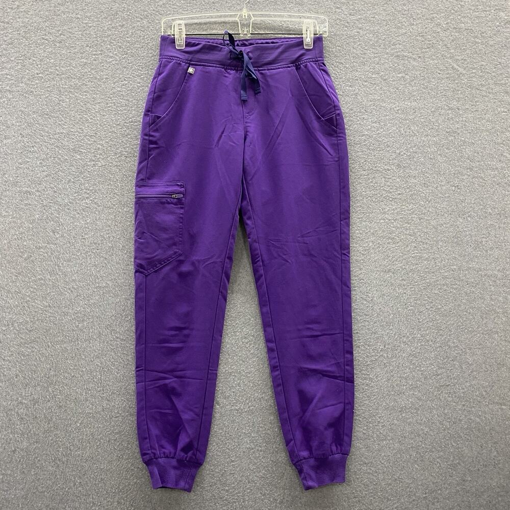 FIGS Zamora Jogger Scrub Pants Womens XS Digital Grape Purple Shadow Technical